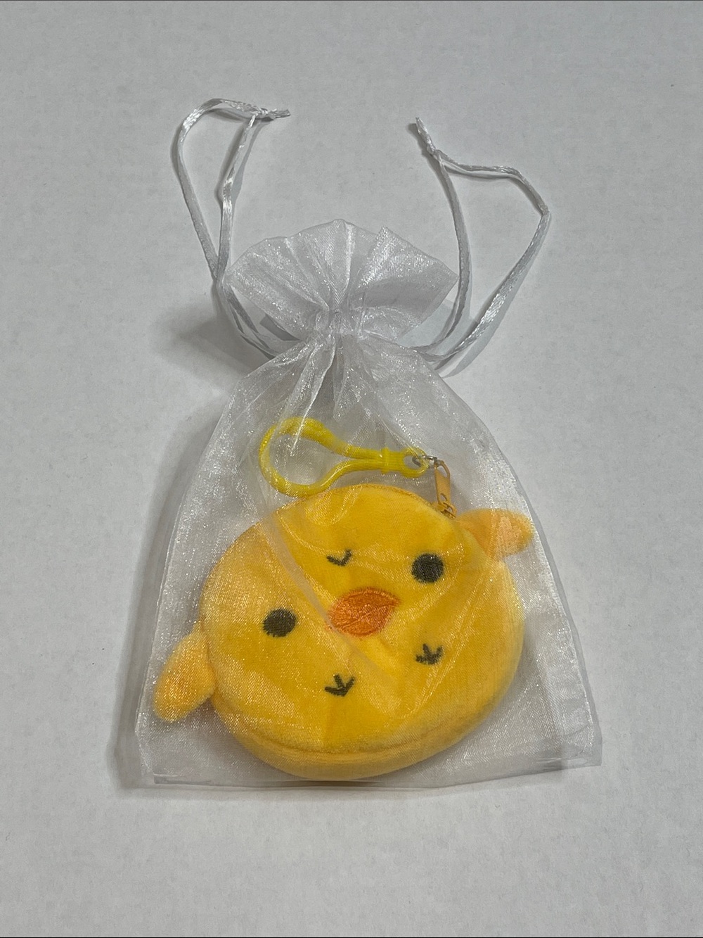 Yellow Chick Plush Coin Purse Keychain
